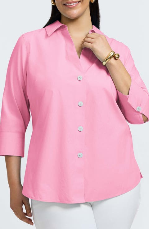 Paityn Non-Iron Button-Up Shirt (Plus)