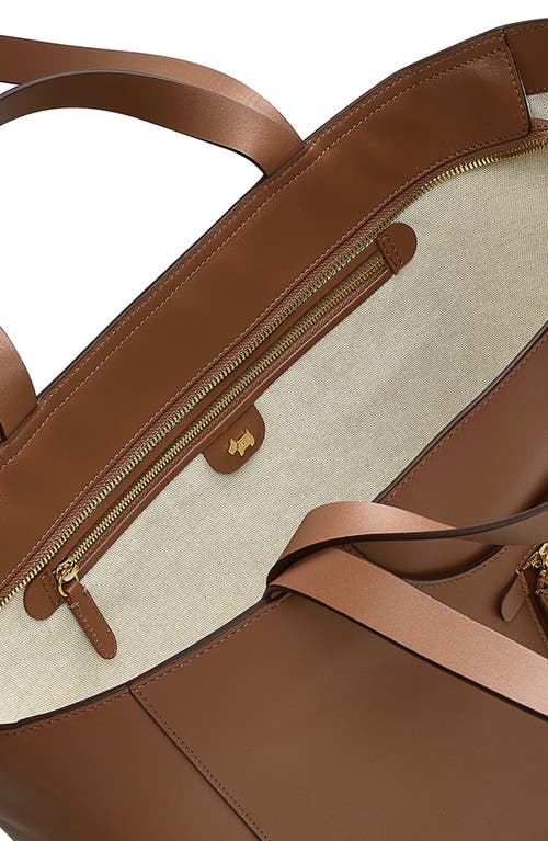 Radley Pockets Icon Zip Leather Tote Bag In Saddle