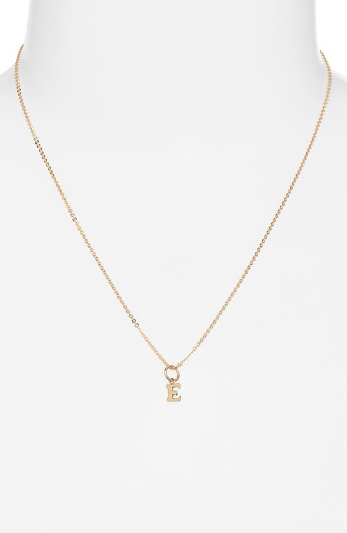 Nashelle Initial Pendant Necklace In Gold Fill - E