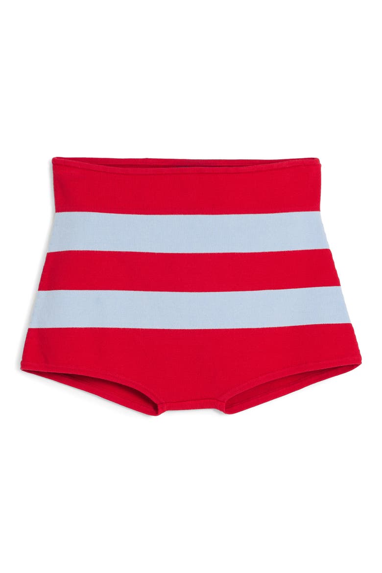 Stripe Shorts, Alternate, color, RED