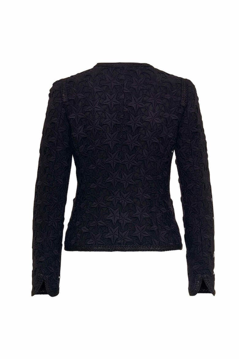 Wool Macramé Jacket, Alternate, color, Black