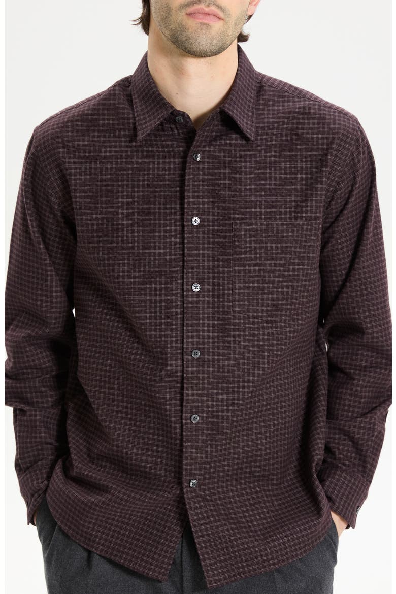 Weekend Woods Check Cotton Button-Up Shirt, Main, color, DEEP EGGPLANT MULTI - 2I4