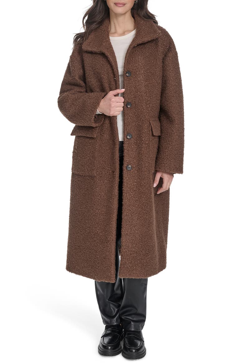 Bouclé Longline Cocoon Car Coat (Women) | Nordstrom