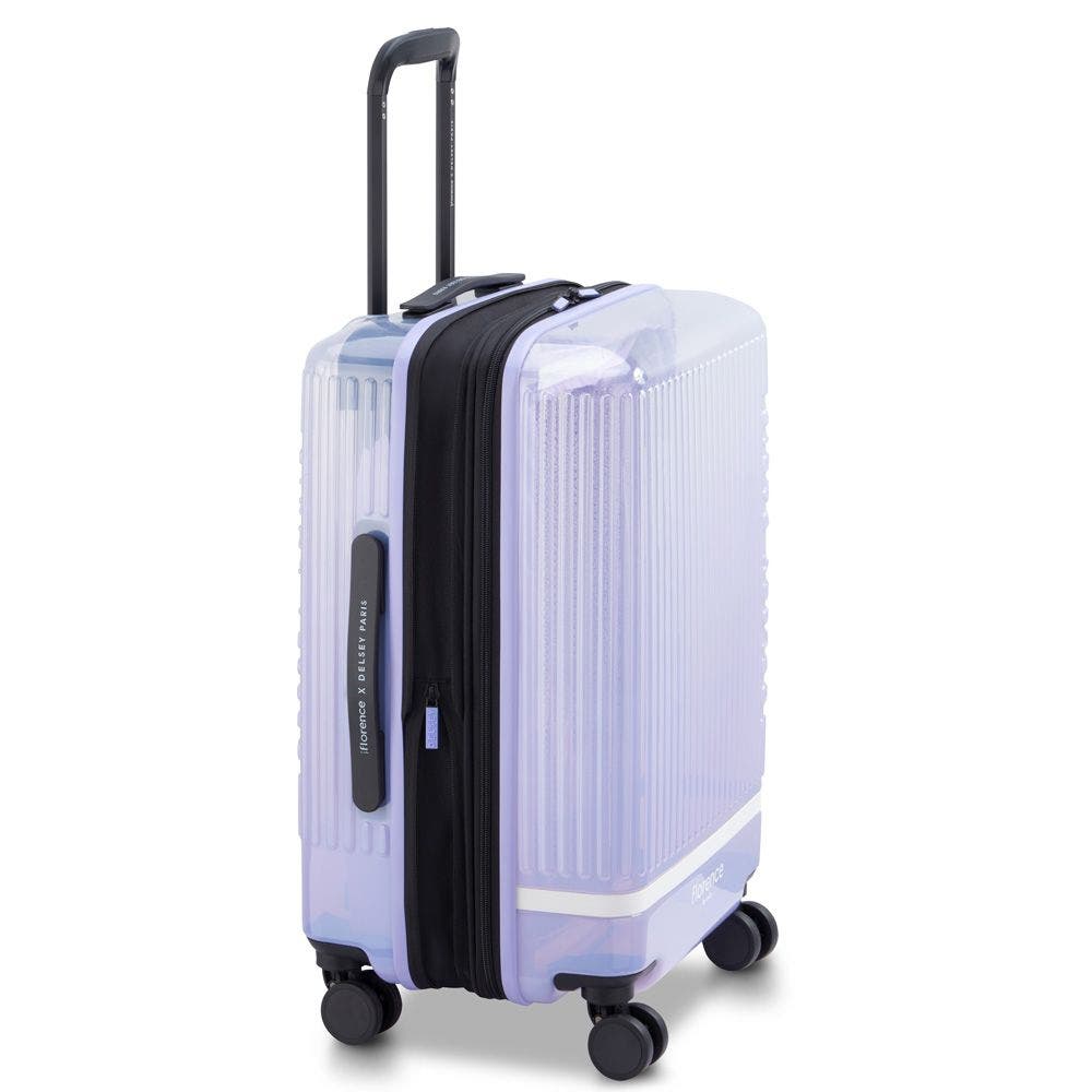 Florence by Mills Gotta Glow Expandable 20" Carry-On Spinner, Alternate, color, Translucent Purple