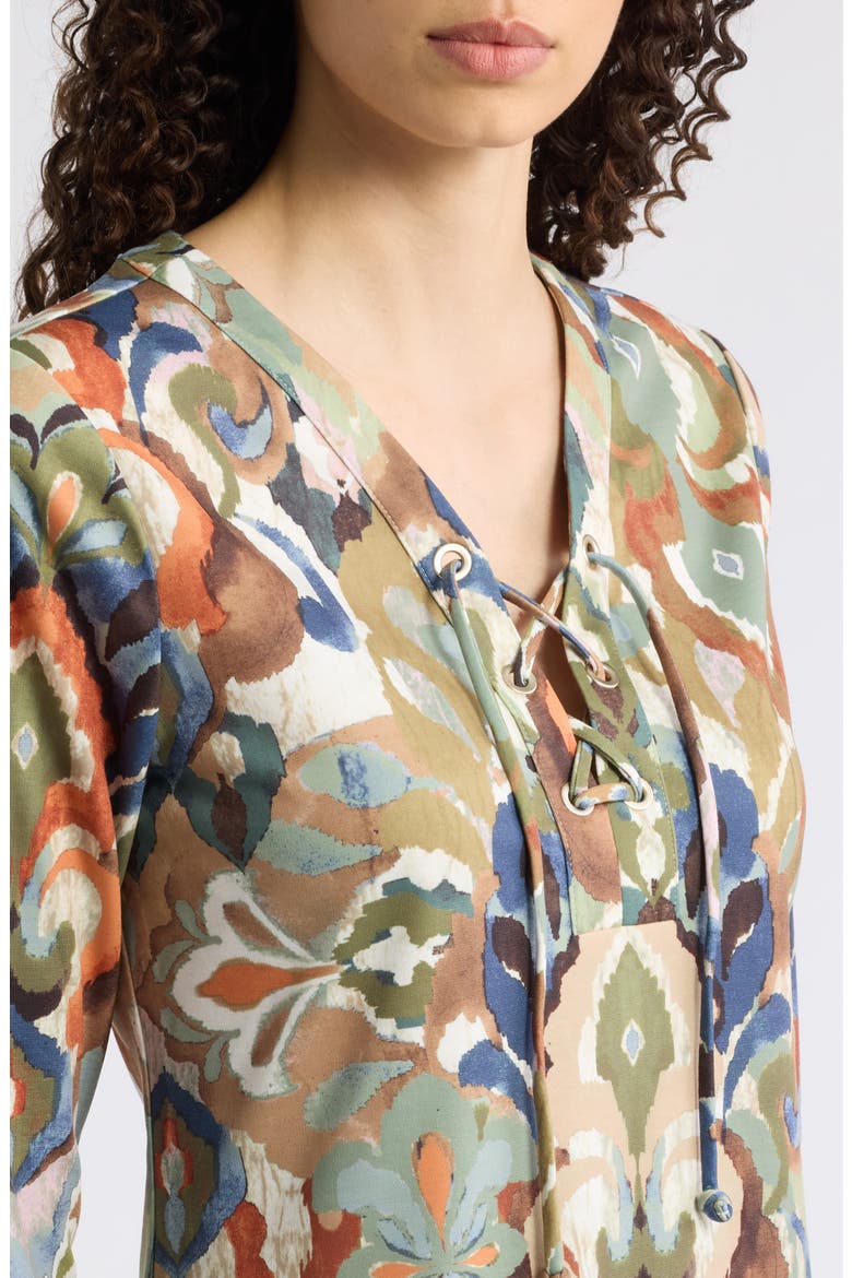 Darcy Ikat Dress, Alternate, color, COCONUT