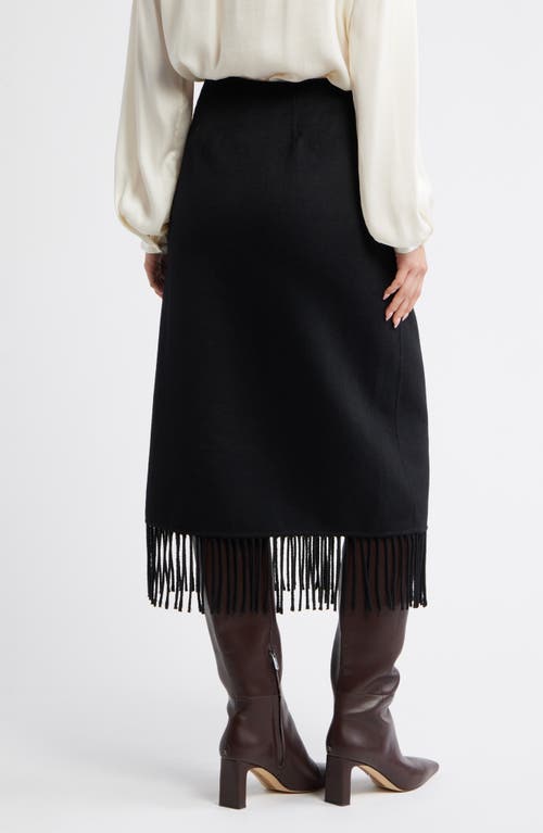 Rails Odette Wool Blend Midi Skirt In Black