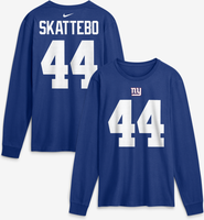 Nike Men's Nike Cam Skattebo Royal New York Giants Name & Number Long Sleeve T-Shirt