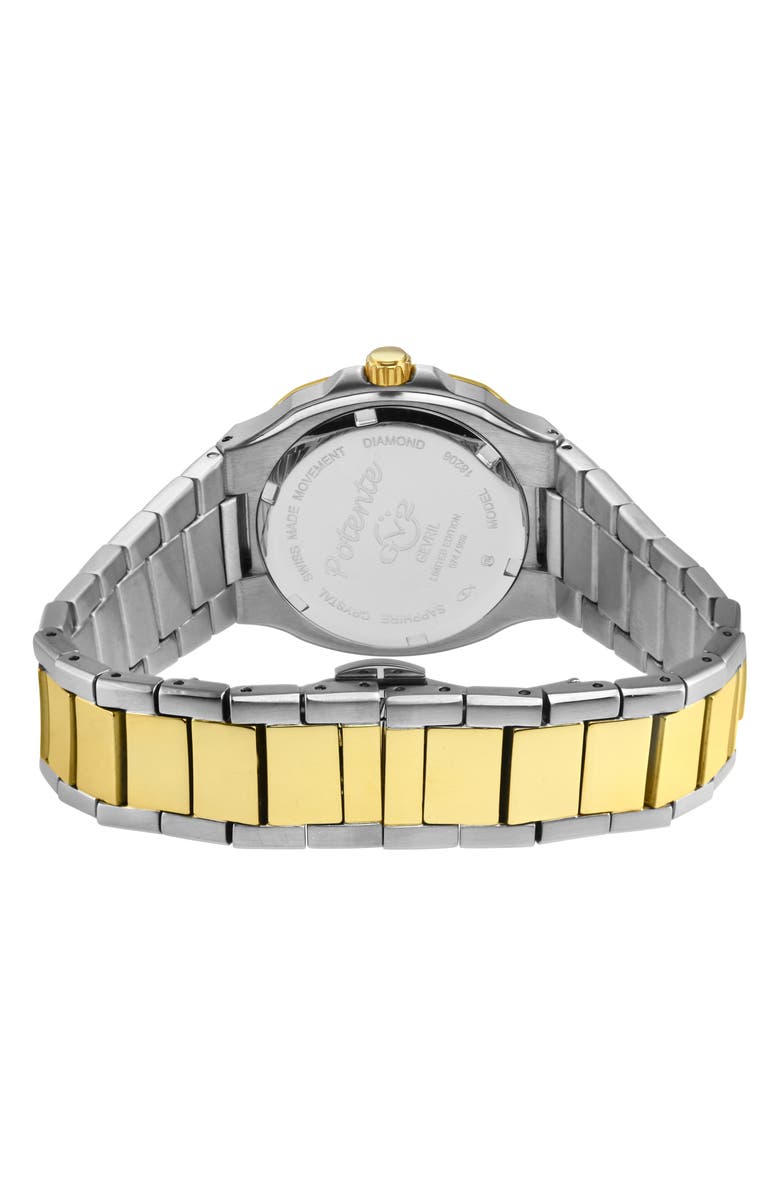 GV2 Potente Two-Tone Swiss Diamond Bracelet Watch, 33mm - 0.012ct., Alternate, color, Two Toned Ss Ipyg