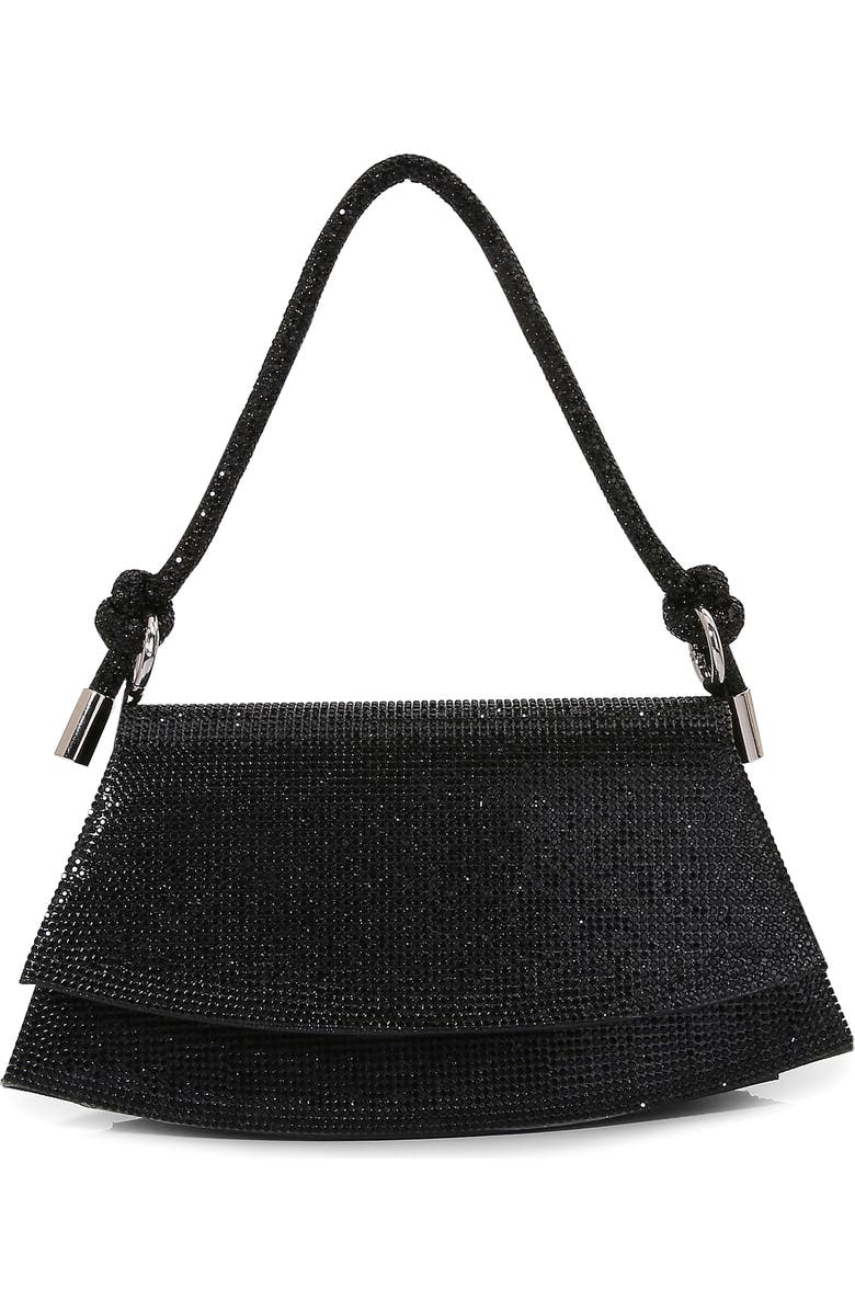 BERNESS Rhinestone Shoulder Bag, Main, color, Black