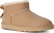 UGG® Ultra Mini Bailey Bow Genuine Shearling Boot