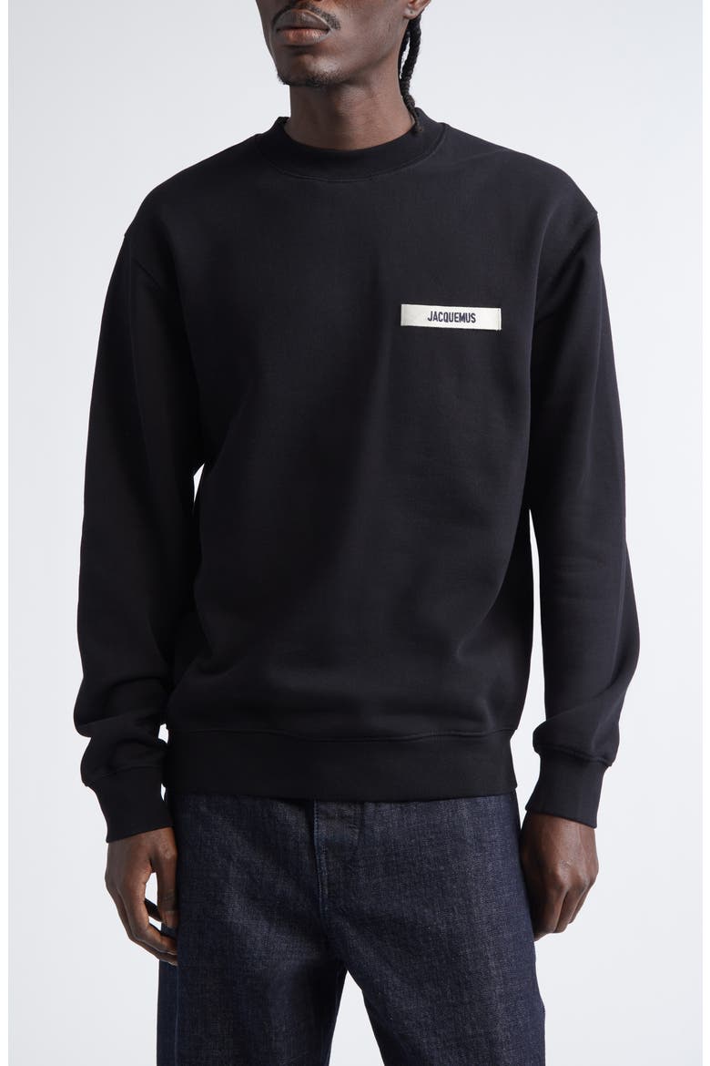 Le Sweatshirt Gros Grain Sweatshirt, Main, color, BLACK