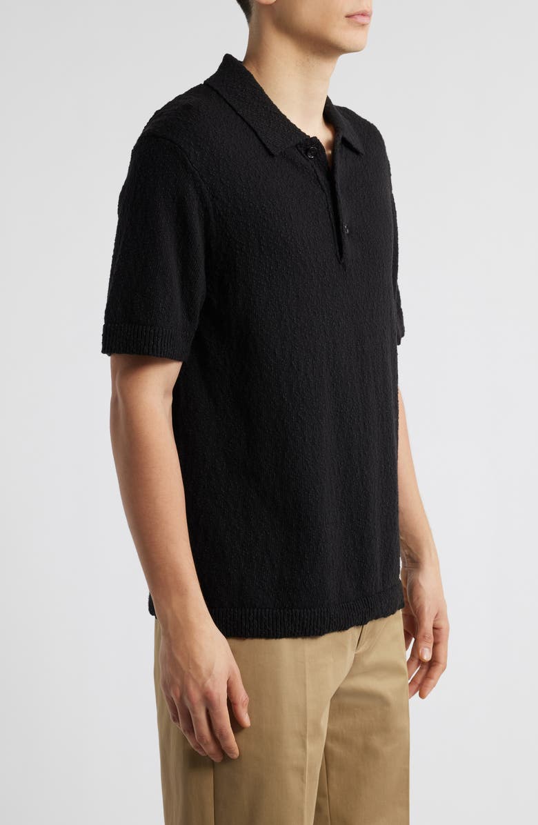 NN07 Randy Jacquard Cotton Polo, Alternate, color, Black