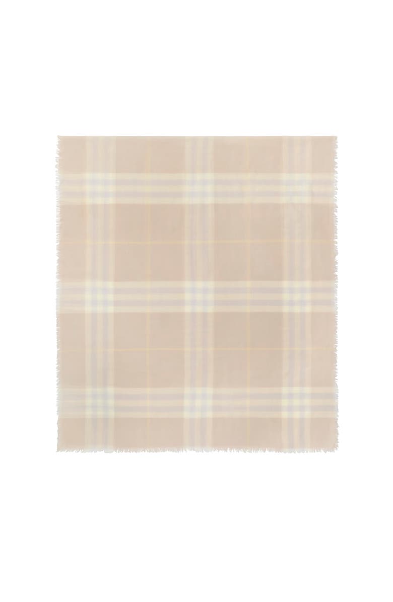 Burberry Wide Check Wool Scarf, Main, color, Smoke