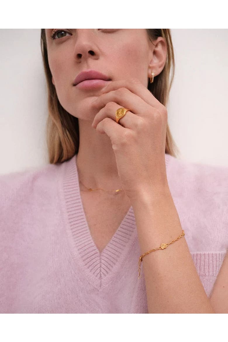 Gold Biography Heart Station Bracelet, Alternate, color, Heart