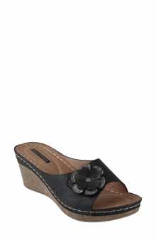 GC SHOES Naples Flower Wedge Sandal