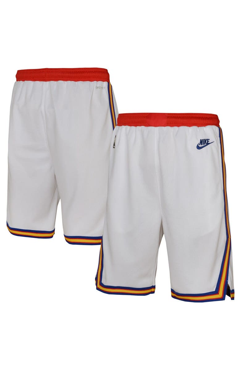 Nike Youth Nike White Golden State Warriors 2024/25 City Edition Swingman Performance Shorts, Main, color, White