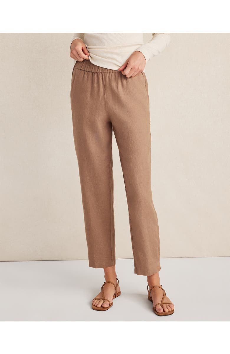 Haven Well Within Everweave Linen Tapered Pants, Main, color, Acorn