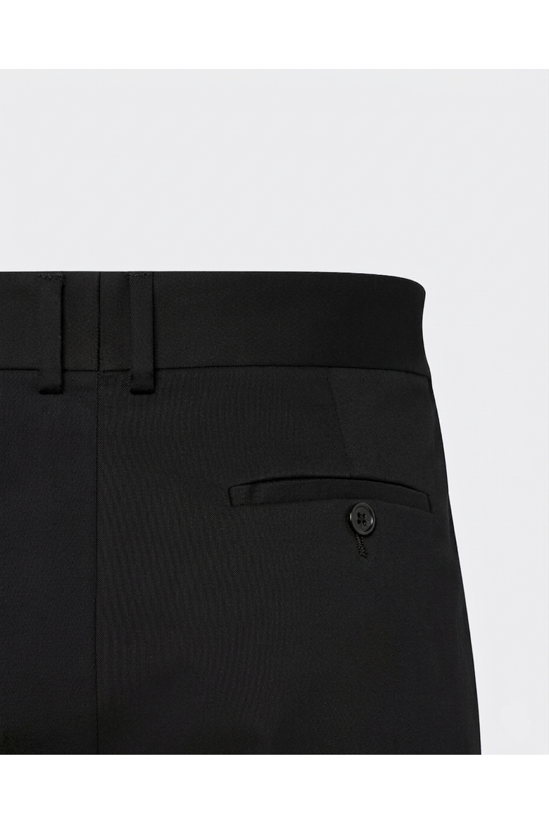 Tailored Pleated Trouser, Alternate, color, Black
