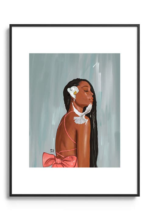 Girl in a Bow Framed Art Print