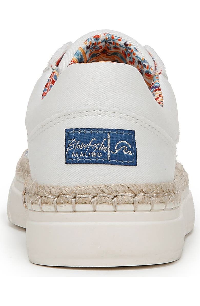 Blowfish Malibu Northshore Espadrille Trim Sneaker, Alternate, color, White Multi Twill Fabric