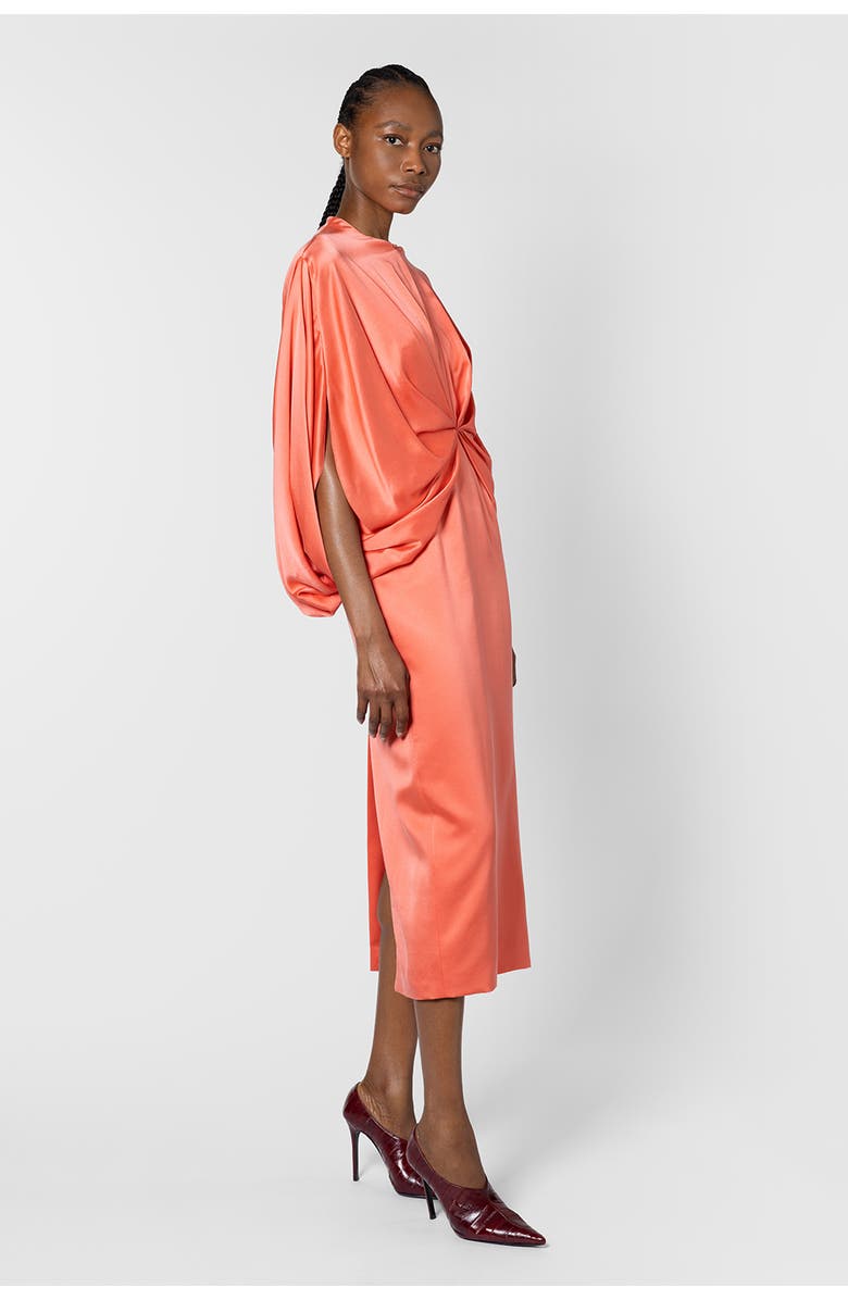 Roksanda Tari Silk Midi Dress, Alternate, color, Pale Framboise