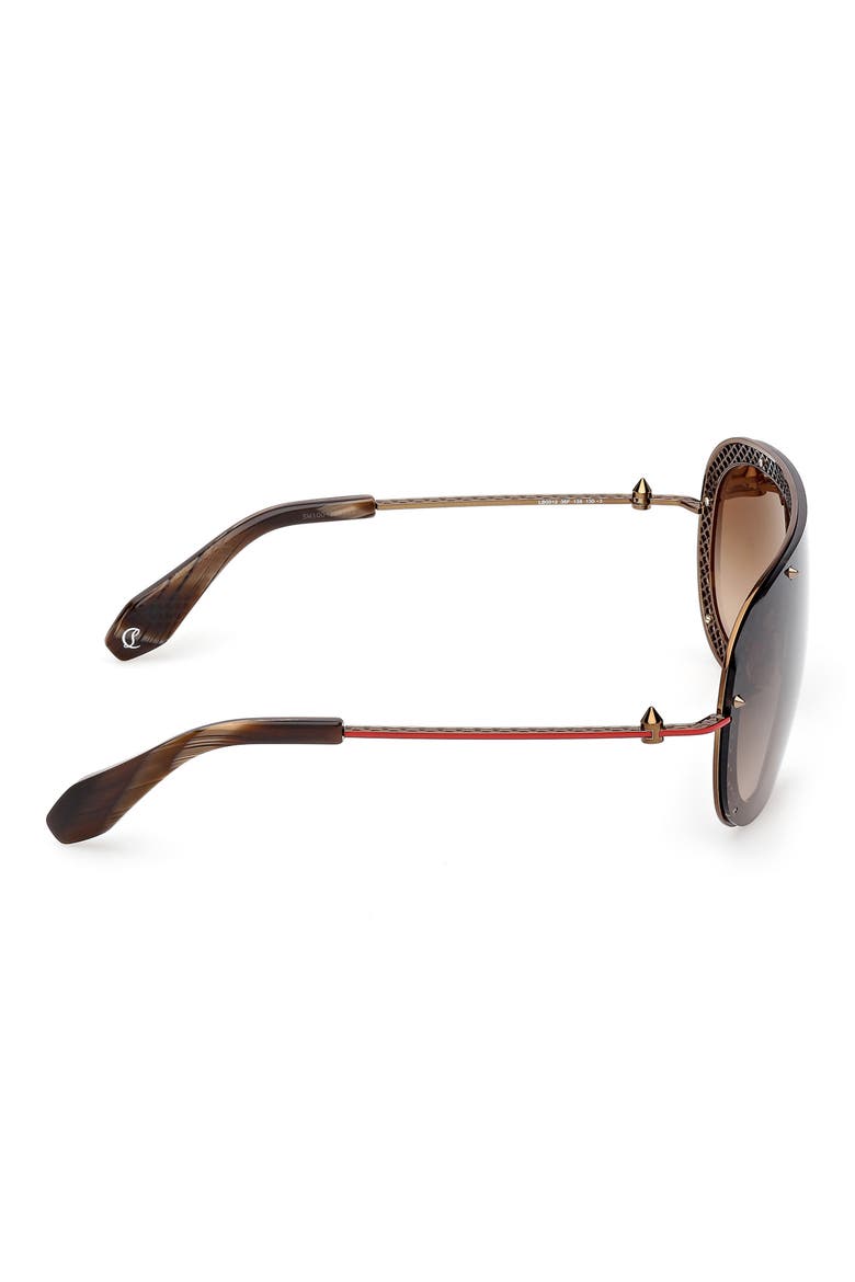 130mm Shield Sunglasses, Alternate, color, BRONZE / BRONZE RED ENAMEL