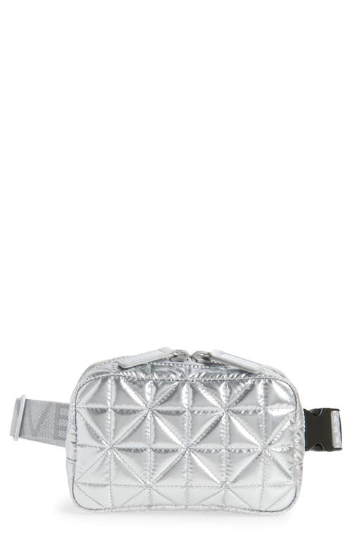 Veecollective Vee Water Repellent Quilted Metallic Nylon Belt Bag