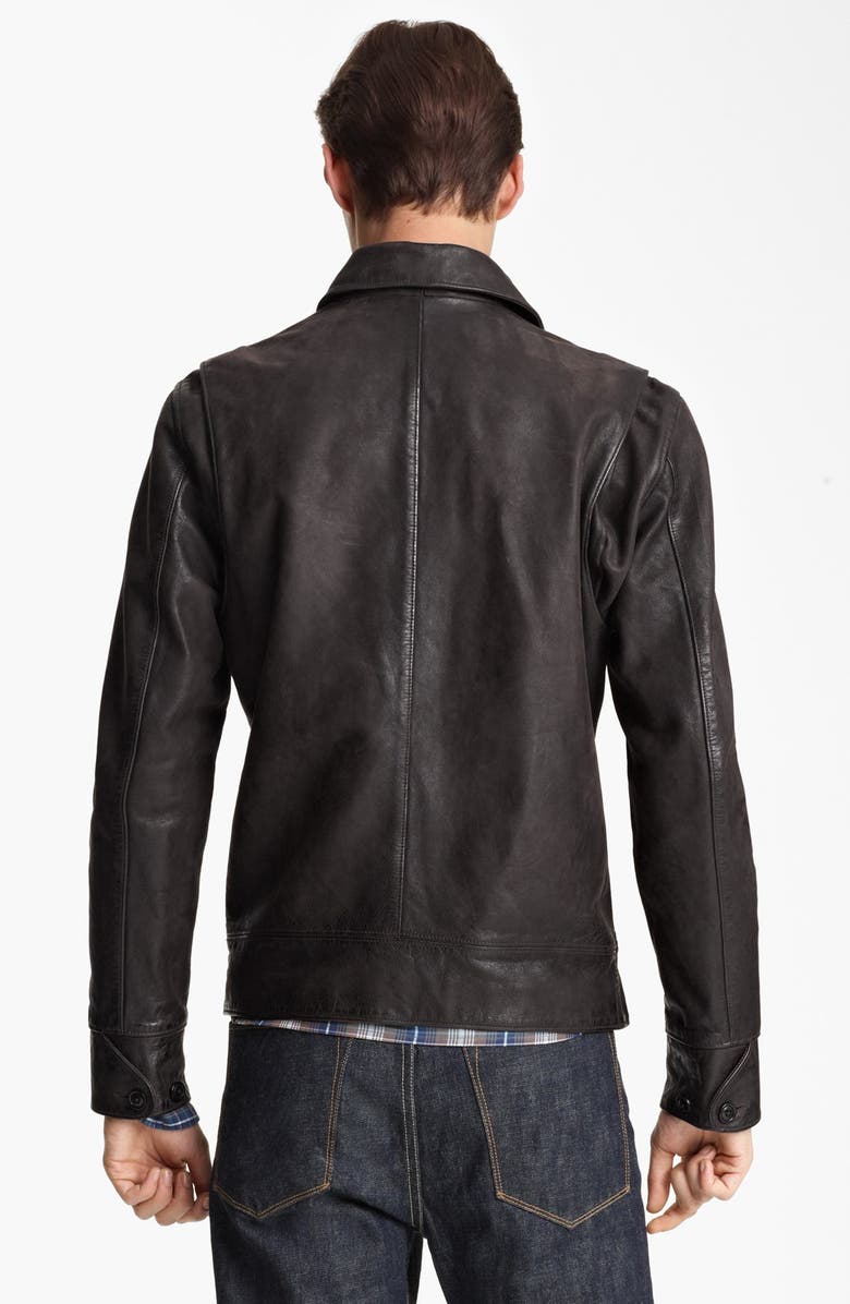 Todd Snyder 'Dean' Leather Jacket, Alternate, color, 