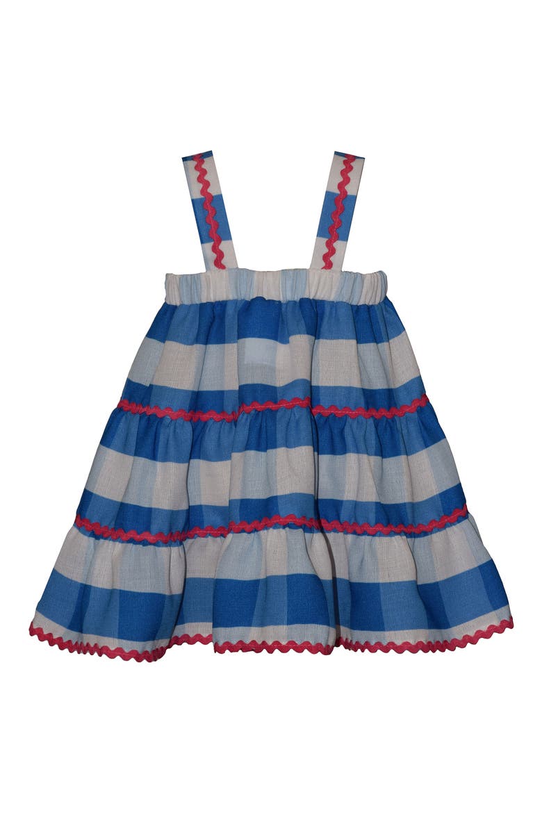 Kids' Rickrack Check Dress, Alternate, color, BLUE