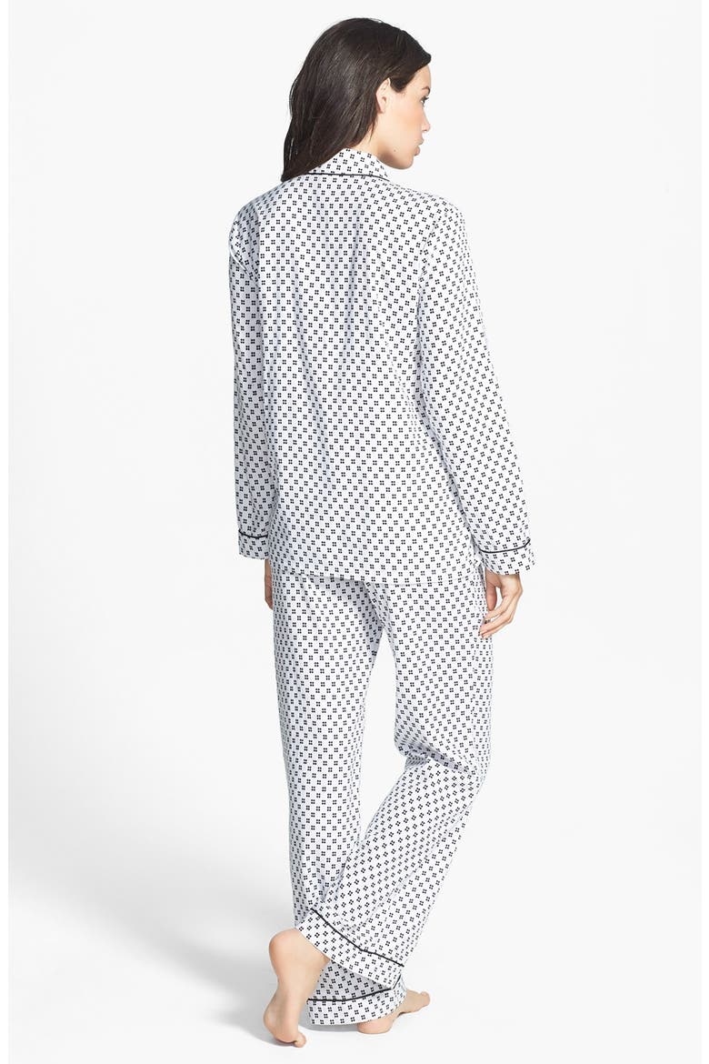 Cotton Twill Pajamas, Alternate, color, WHITE BLAIR DOT