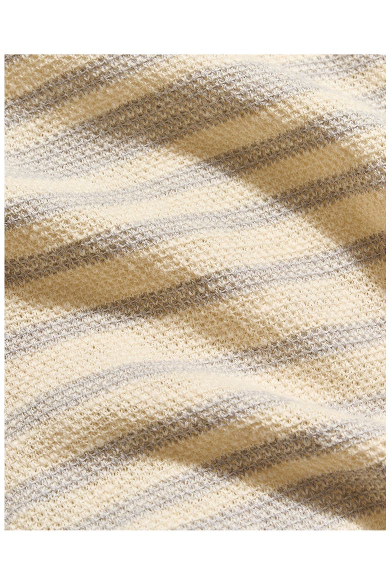 Stripe Crewneck Cotton Sweater, Alternate, color, TINTED WHITE/ CARBON BLUE