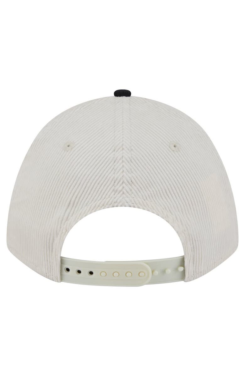 New Era Men's New Era  Cream/Black Jacksonville Jaguars Throwback Two-Tone Sided Corduroy 9FORTY A-Frame Adjustable Hat, Alternate, color, 