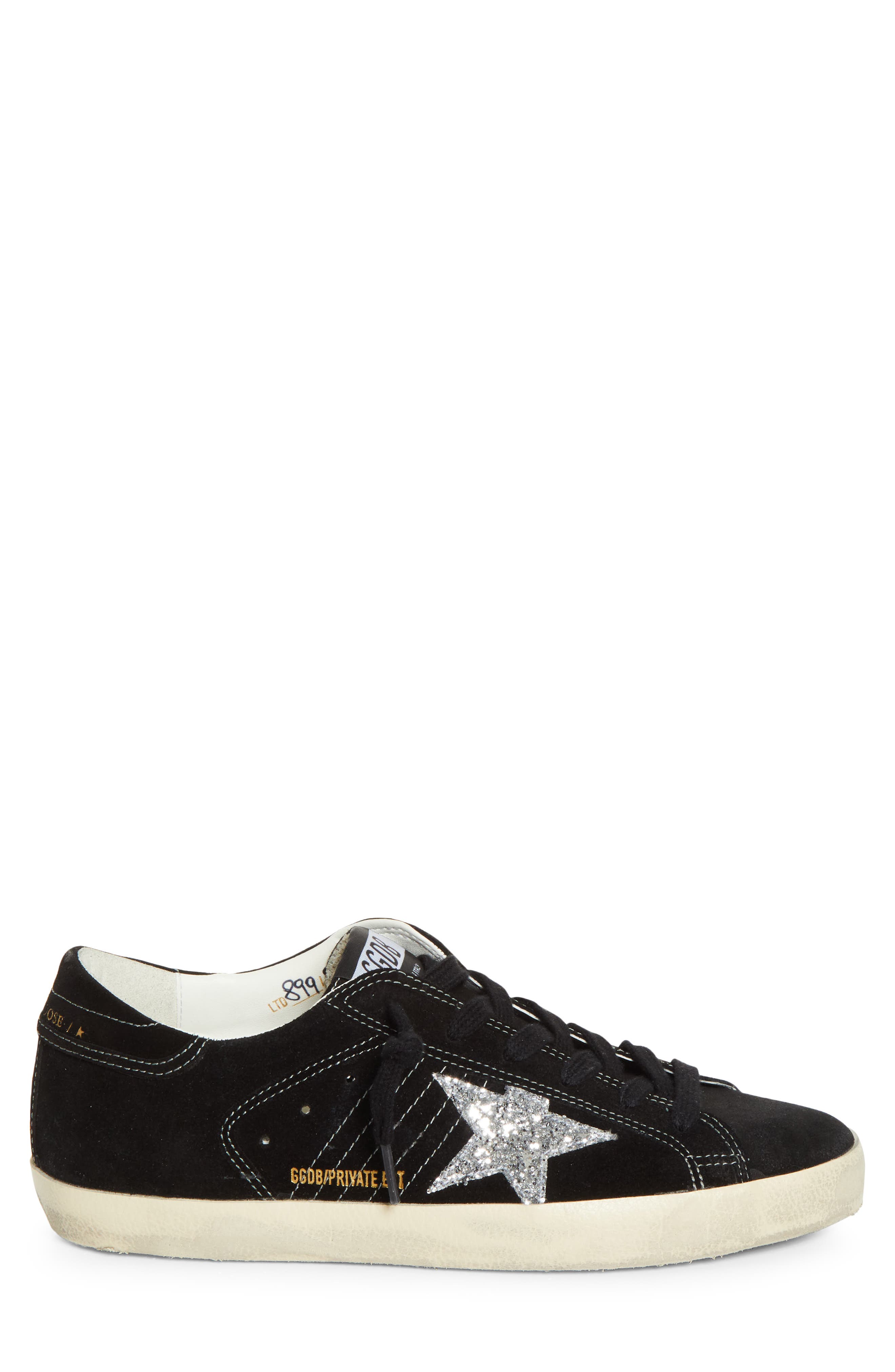 Golden Goose Super-Star Low Top Sneaker, Alternate, color, Black/ Silver