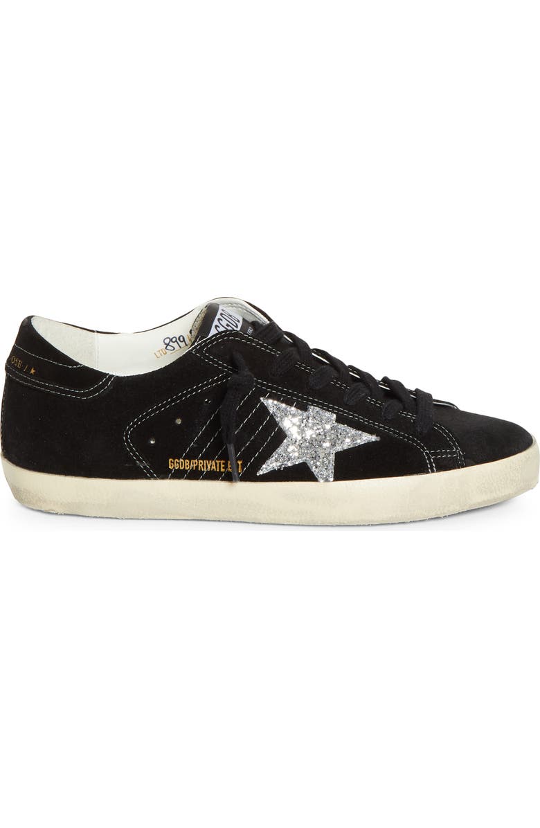 Golden Goose Super-Star Low Top Sneaker, Alternate, color, Black/ Silver