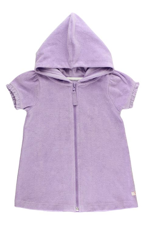 Kids' Lavender Cotton Blend Terry Cover-Up Dress (Toddler, Little Kid & Big Kid)