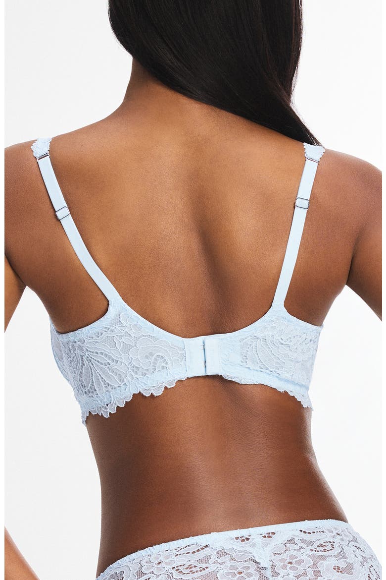 Romantic Corded Lace Unlined Underwire Bra, Alternate, color, SKYLINE BLUE