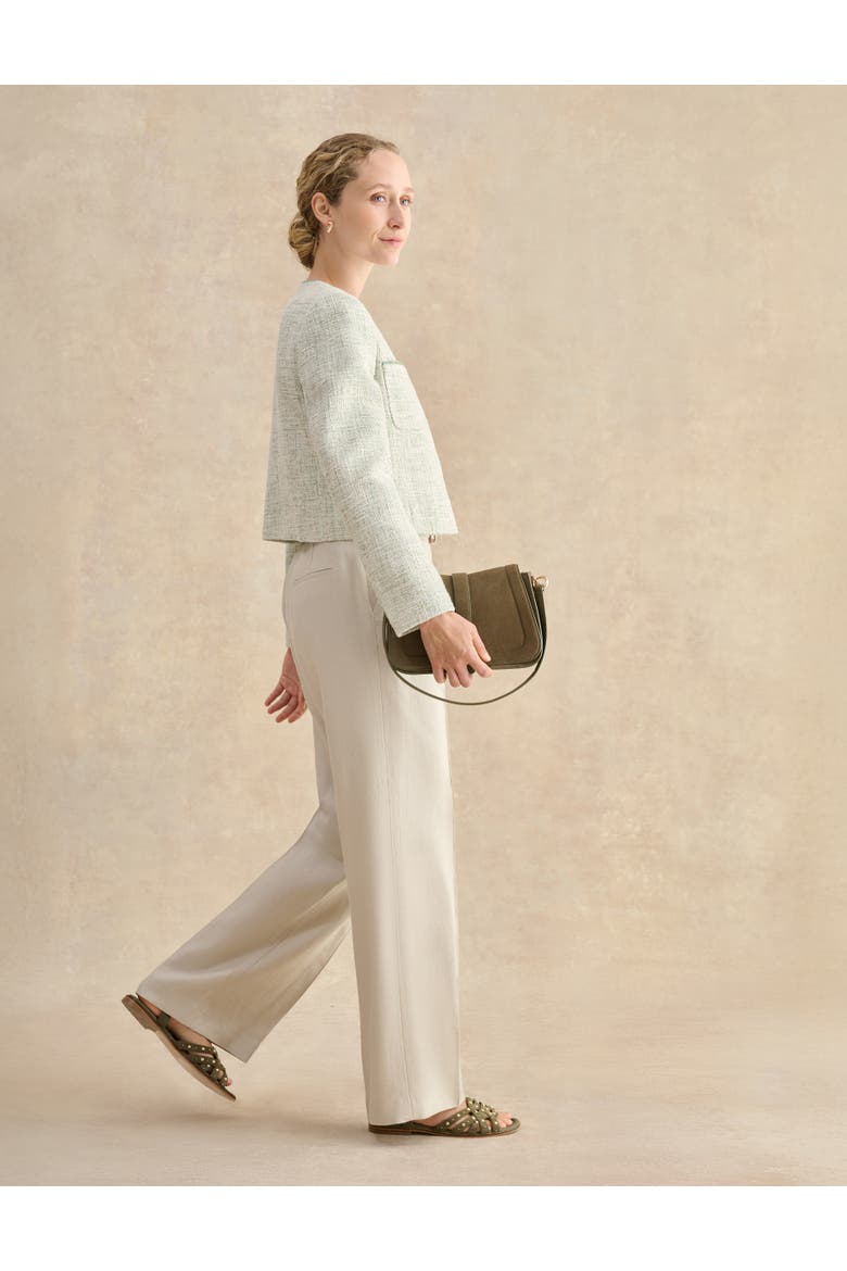 Zainah High Waisted Wide Leg Trousers, Alternate, color, Neutral