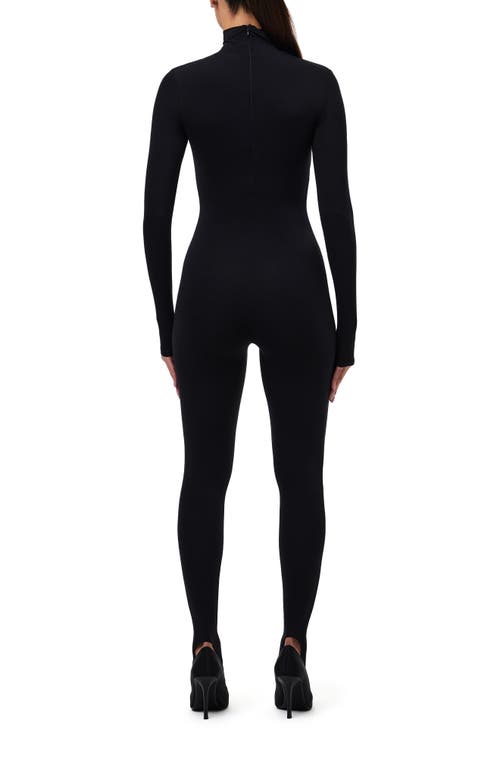 Naked Wardrobe Long Sleeve Stirrup Jumpsuit In Black