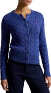 Polo Ralph Lauren Cable Knit Cotton Crewneck Cardigan