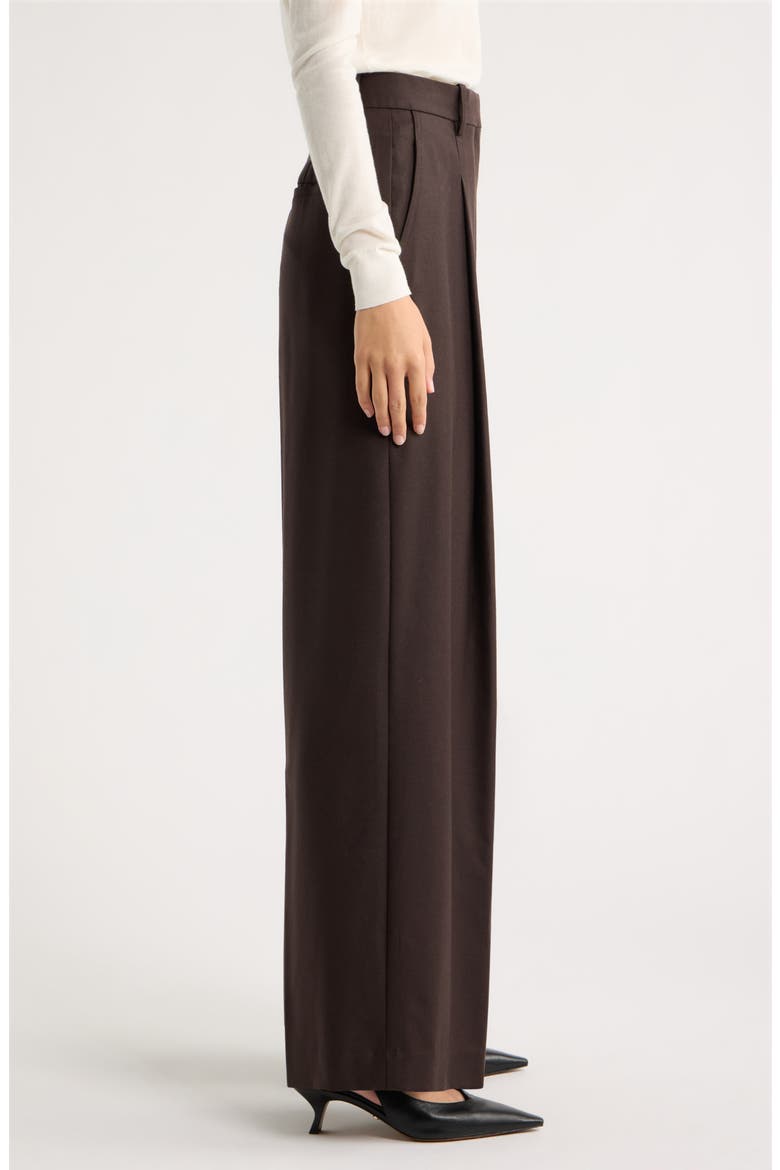 OS Wide Leg Wool Trousers, Alternate, color, CACAO
