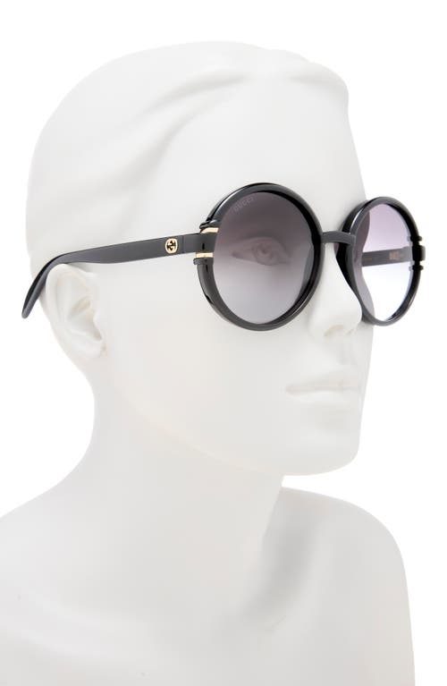 Gucci 58mm Fashion Round Sunglasses In Black