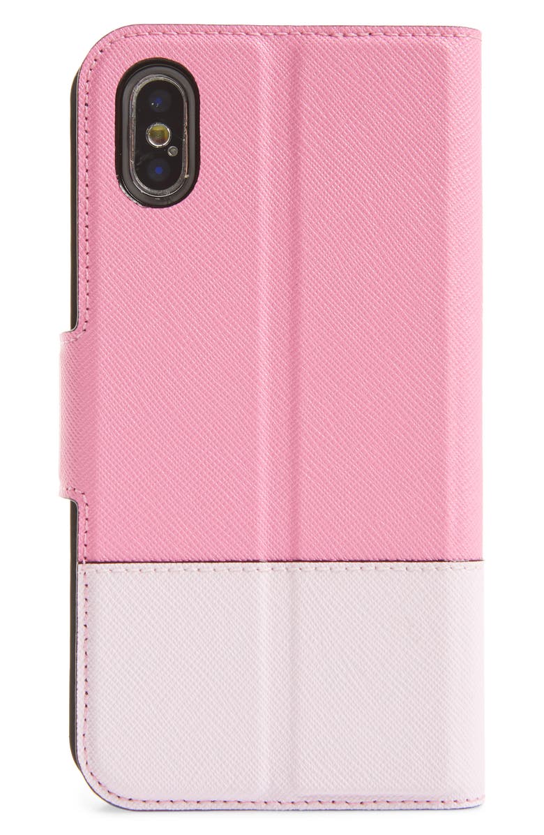 Kate Spade New York leather wrap iPhone X/Xs folio case, Alternate, color,