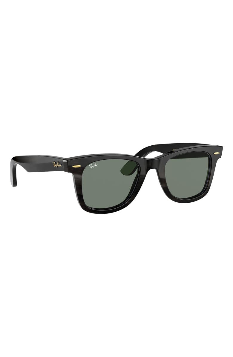 Ray-Ban 50mm Square Sunglasses, Alternate, color, Dark Brown Horn / Dark Green