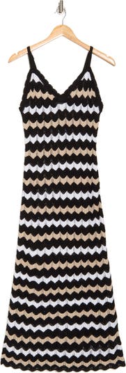 Zigzag Pointelle Maxi Dress