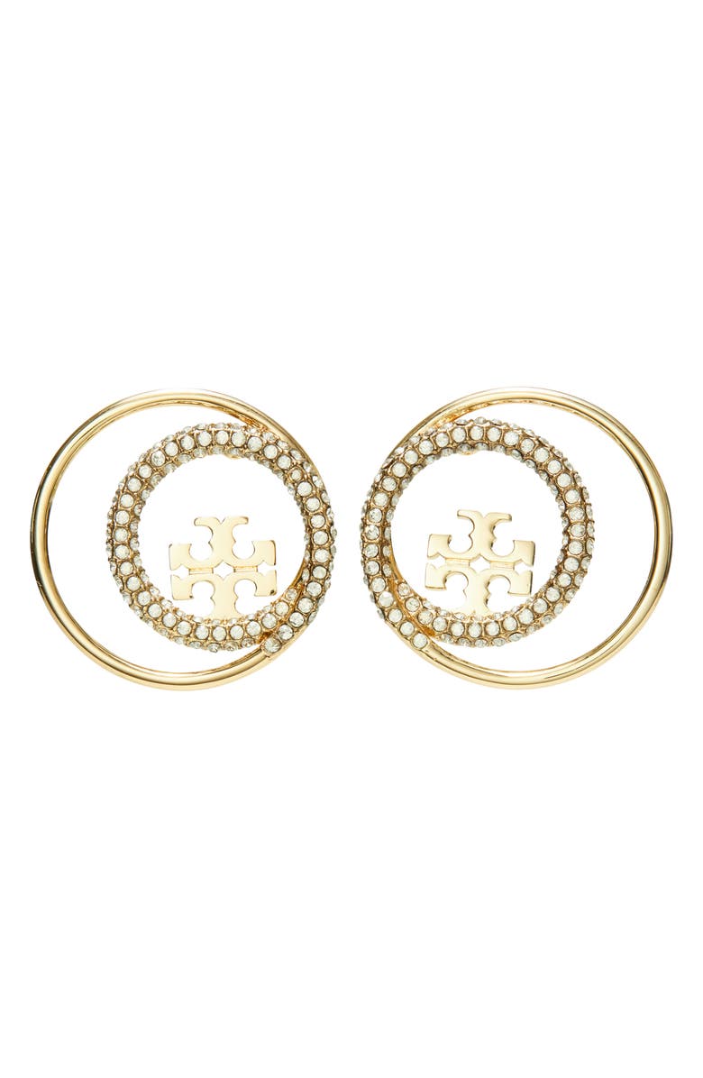 Tory Burch Open Miller Stud Earrings, Main, color, 