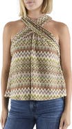 Ramy Brook Harvest Chevron Crossover Halter Top
