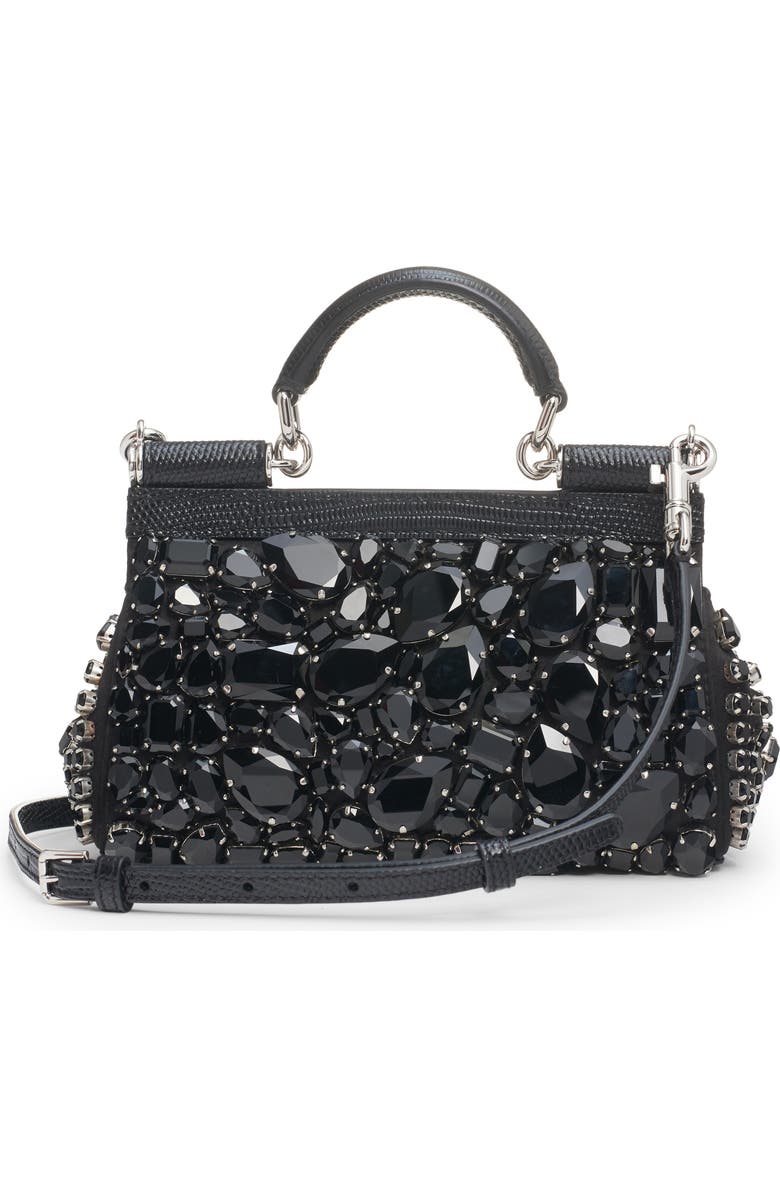 Dolce&Gabbana Small Kim Sicily Crystal Embellished Handbag, Alternate, color,