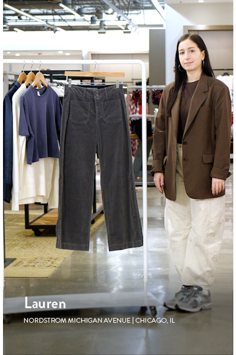 'Ab'Solution Skyrise Patch Pocket Wide Leg Pants (Nordstrom Exclusive) video
