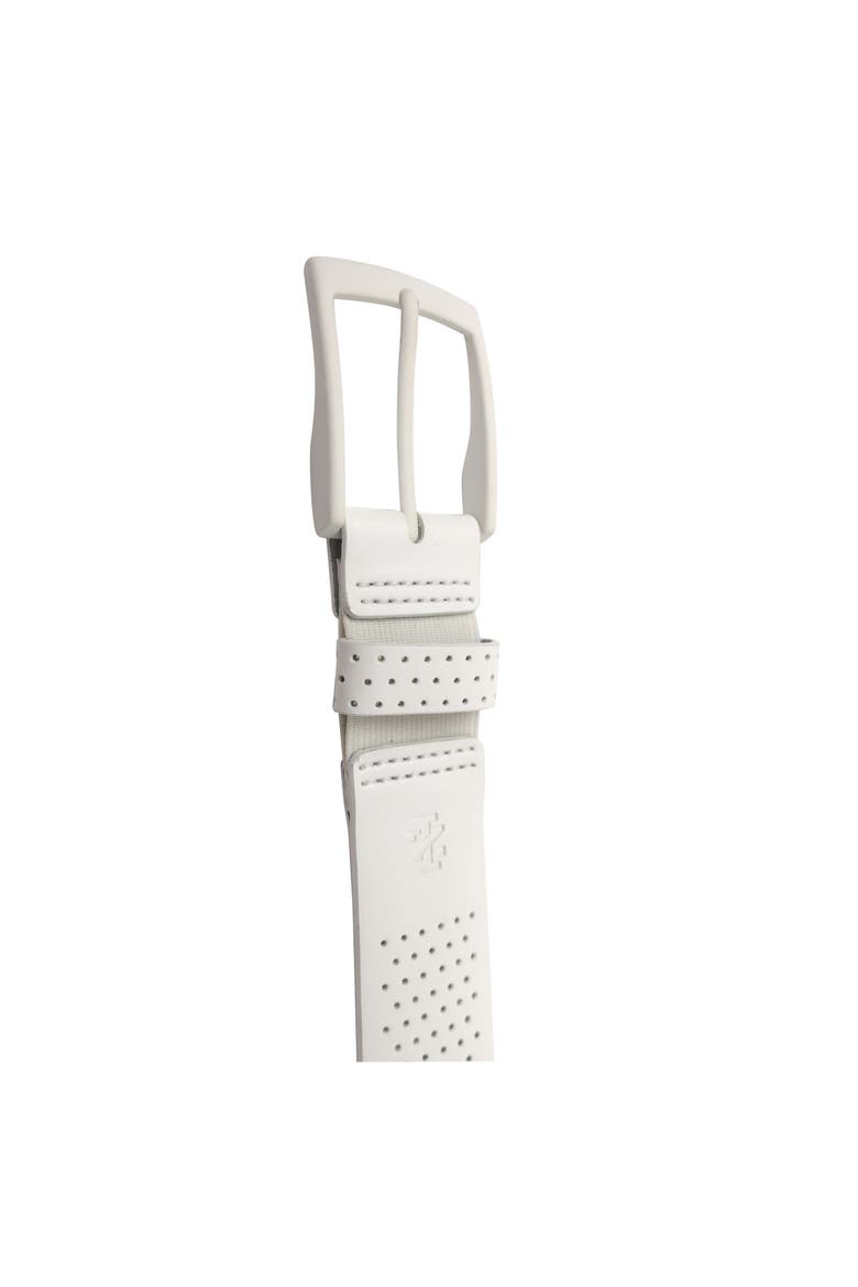 Comfort Stretch Perforated Leather Golf Belt, Alternate, color, White