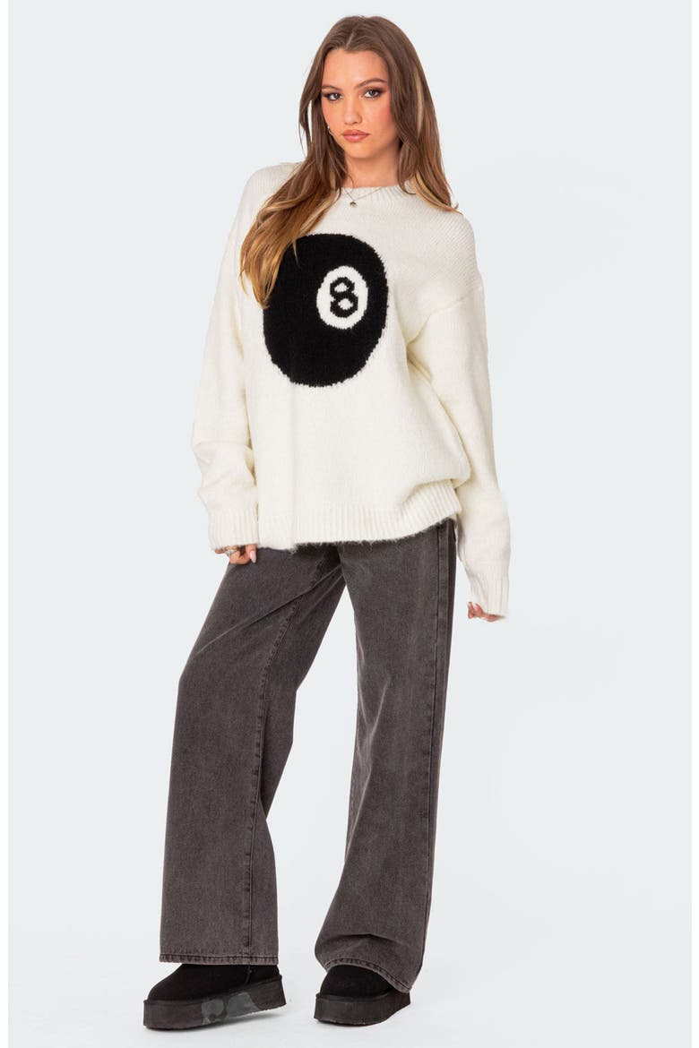 Magic 8 Oversize Sweater, Alternate, color, CREAM